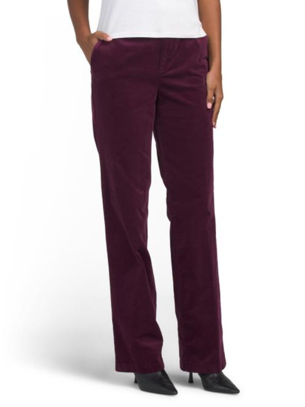 NYDJ Straight Leg Velvet Trousers